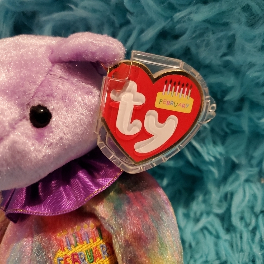 𝅺ty Beanie Baby February the Birthday Bear - Picture 2 of 5